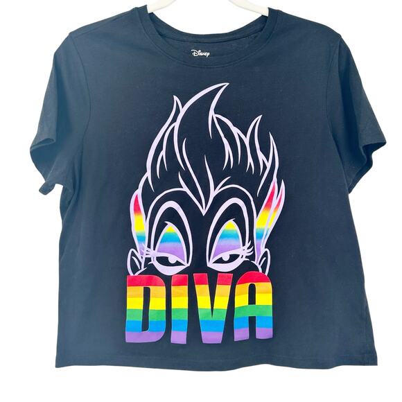 Disney Pride Collection LGBTQ‎ Rainbow Villains Ursula Diva Graphic T-Shirt L - Picture 2 of 4